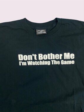 Don’t Bother Me I’m Watching The Game Sports Fan Black Short-Sleeve Tee L